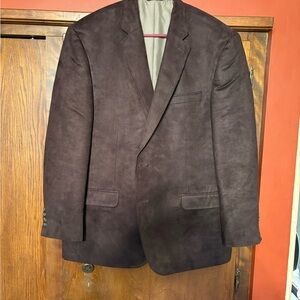 Chaps Men's Dark Brown Suede Sport Coat Blazer
